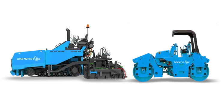 Asphalt paving crew and truck on highway — Dispatch360 asphalt paving dispatch software